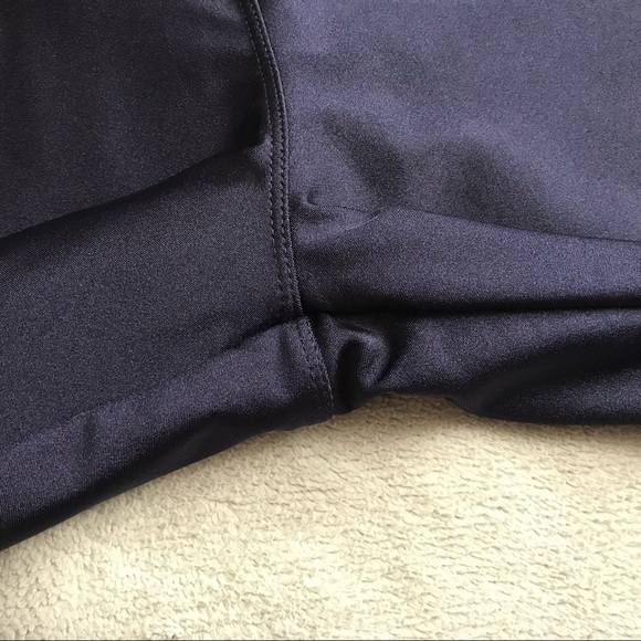 Röhnisch Liza Shiny Logo Workout Leggings Tights Glossy Blue Black XL - Picture 11 of 13